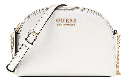 Bolsa Guess Factory Pg977170-mil Acabado de los herrajes Níquel Color Blanco Correa de hombro Blanco Diseño de la tela Lisa