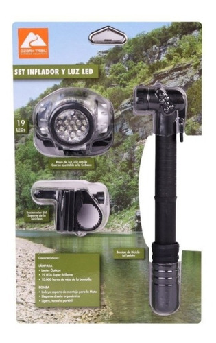 Luz Led Con Inflador De Bicicleta *set*