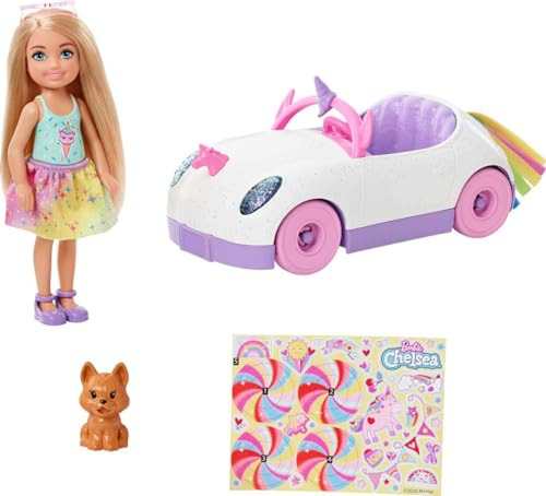 Muñecas Barbie  Muñeca Barbie Chelsea Y Coche De Juguete Uni