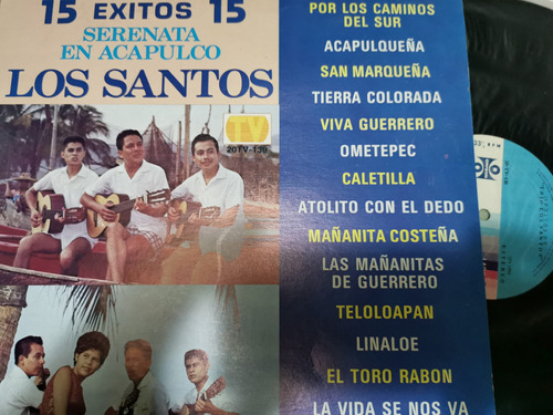 Lp Los Santos 15 Éxitos Serenata En Acapulco