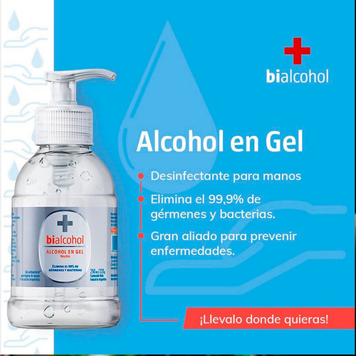 Alcohol Gel Antibacterial Con Dosificador 500ml Bialcohol