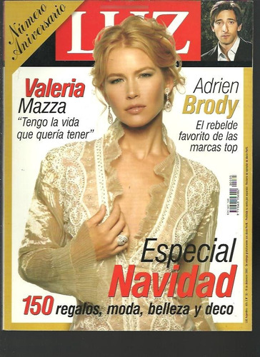 Revista Luz 2005 Valeria Mazza Adrien Brody  Paloma Herrera