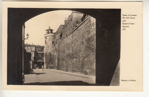 1930 Postal Londres Tower Of London Bell Tower With Byward