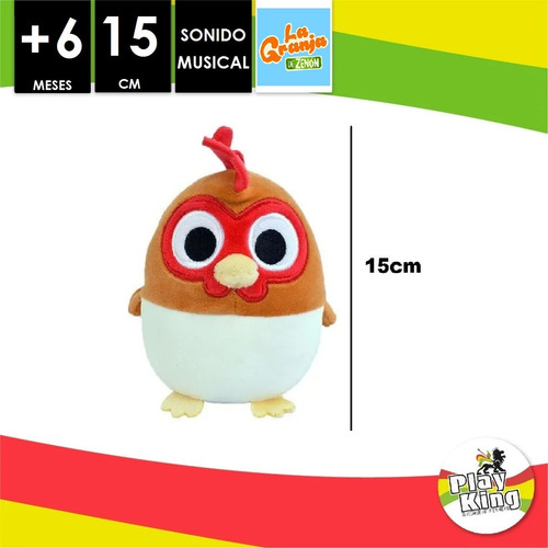 Imagen 2 de 5 de Peluche Musical Chuekos Granja De Zenon 15 Cm Bebe Arbrex