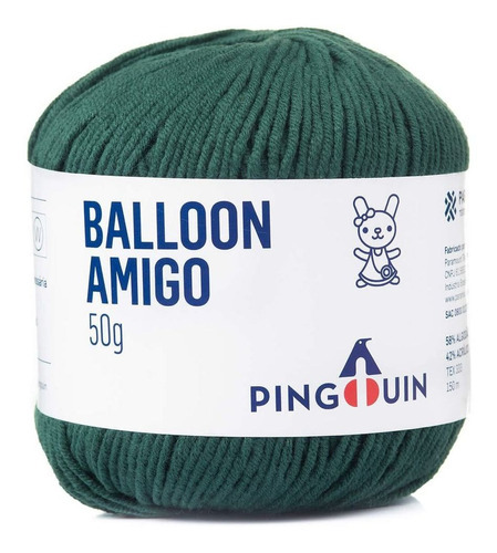 Fio Balloon Amigo Pingouin 50g 150mts Amigurumi Crochê Tricô Cor 7693 Bottle