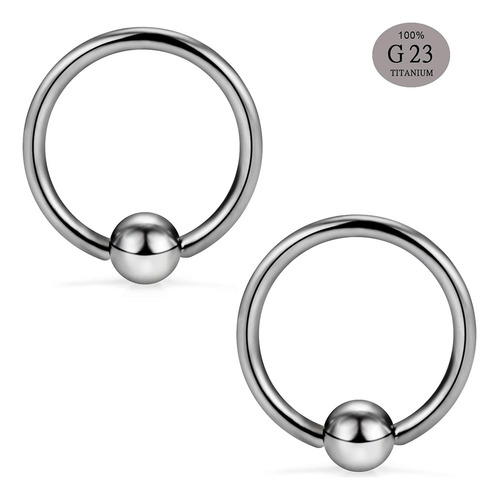 Scerring 2-8 Anillos De Nariz Cautivos De Titanio 14g G23 De