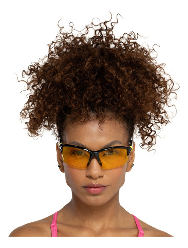 Óculos De Sol Oxer Com Proteção Solar Polarizado Flut Ktax19 Cor Preto/Amarelo