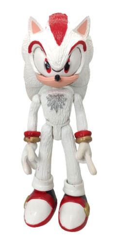 Figura Sonic Hyper Shadow Blanco Hedgehog Super Esmeraldas