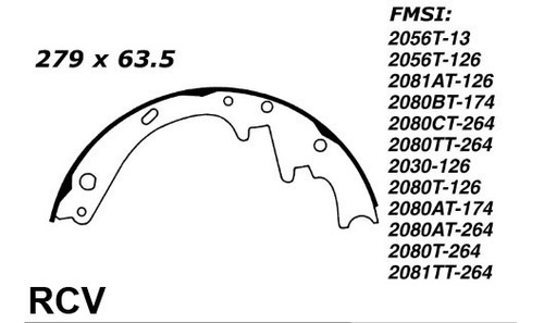 Balata Tambor Trasera Para Ford Custom 500 1973