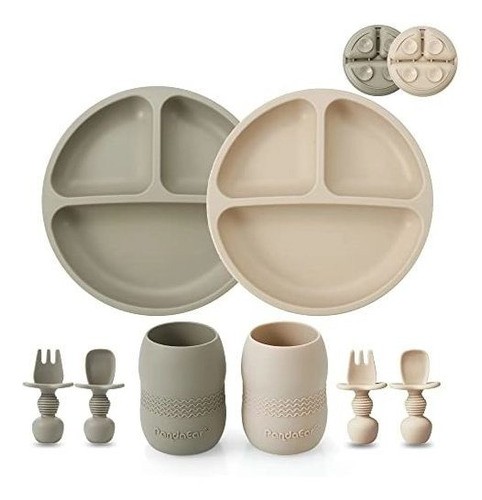 Conjunto De Alimentación Bebé De Silicona | Platos De
