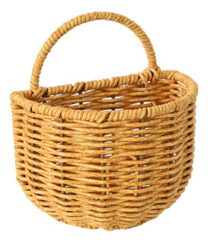 Cesta Colgante Semicircular Tejida, , Pequeño 13cmx8cmx14cm