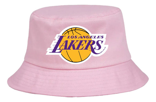Gorro Pesquero Lakers Rosado Sombrero Bucket Hat