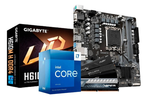 Kit Upgrade Intel Core I7 13700kf / Placa Mãe Gigabyte H610m