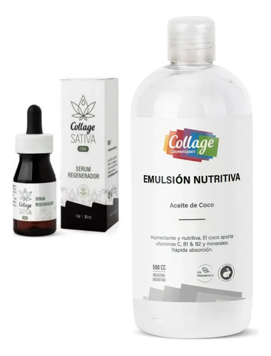 Combo Kit Collage Serum Regenerador + Emulsion Corporal Coco