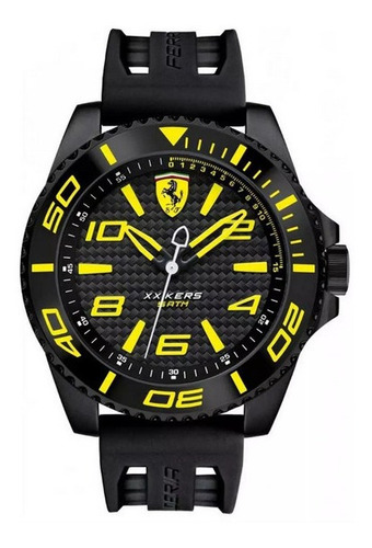 Reloj Ferrari Escudería Xx Kers Black Yellow Hombre 830307