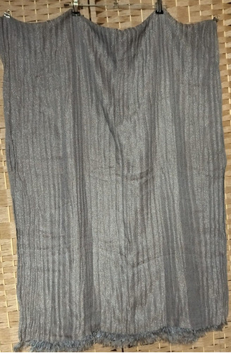 Pashmina Gris Con Hilos Plateados