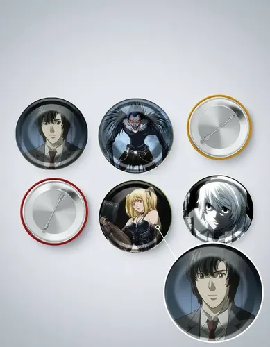 Botons Pin Anime Broche Buttons Death Note Pingente Mochila