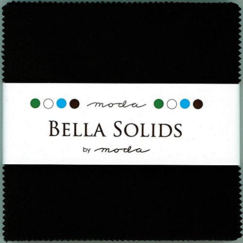 Bella Solids Blacks Moda Charm Pack By ; 42-5  Quilt Sq...