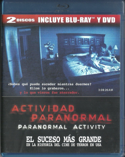 Actividad Paranormal | Blu Ray + Dvd Película Nuevo