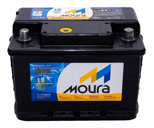 Bateria Moura M22gd 12x70 Reforzada Volkswagen Gol Nafta Gnc