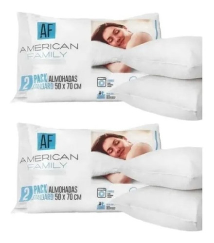 Imagen 2 de 8 de Pack 4 Almohadas 50 X 70 Polycotton - Cannon