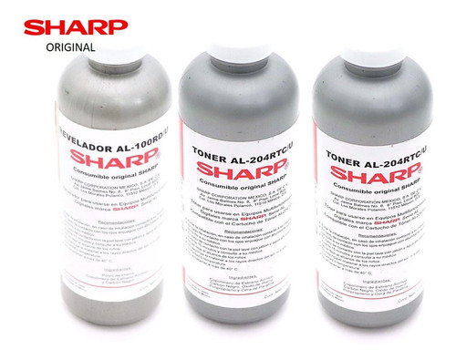 Imagen 2 de 2 de Sharp Paquete Al100rt (al204rt 2 Pzas, Al100rd 1 Pza)