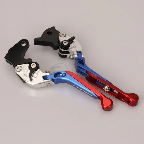 Palancas De Aluminio Plegables For Yamaha Xtz150, Azul-rojo