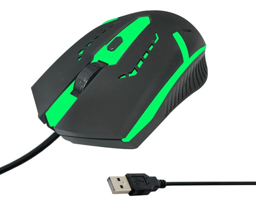 Mouse Gamer Usb Óptico Luz Rgb Led Retroiluminado Cable 1.5