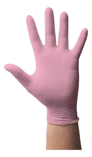 Guantes De Nitrilo Color Rosado Pastel Machtig Alta Calidad