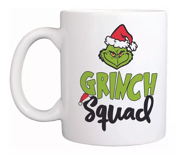 Taza Blanca Navidad. Grinch Squad