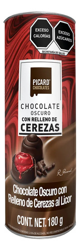 Chocolate Obscuro Relleno Cerezas Al Licor Picard Tubo 180 G