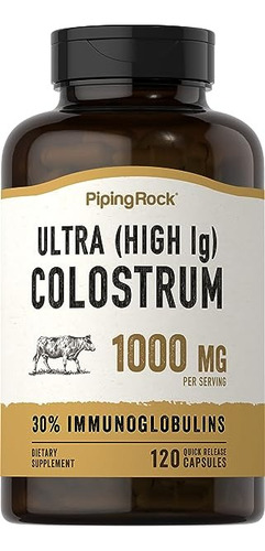 Piping Rock Cápsulas De Calostro 30% Ig 1000mg 120und