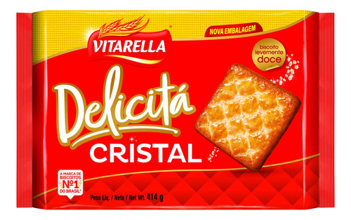 Biscoito Vitarella Delicitá de cristal doce sem sal 414 g