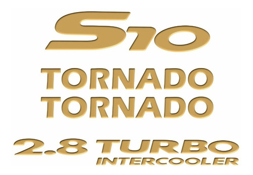 Jogo Emblema Adesivo Resinado S10 Tornado Kitr28