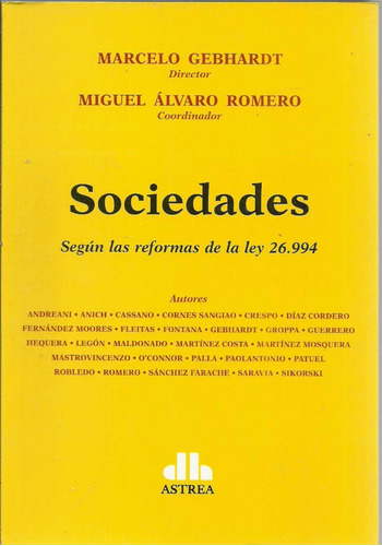 Manual De Sociedades Nuevo Codigo - Gebhardt Dyf