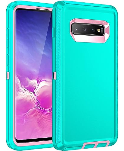 Funda Para Samsung Galaxy S10 Verde Menta/rosa Duro