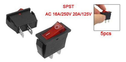 Interruptor Basculante De Encendido Y Apagado De Neón Rojo S