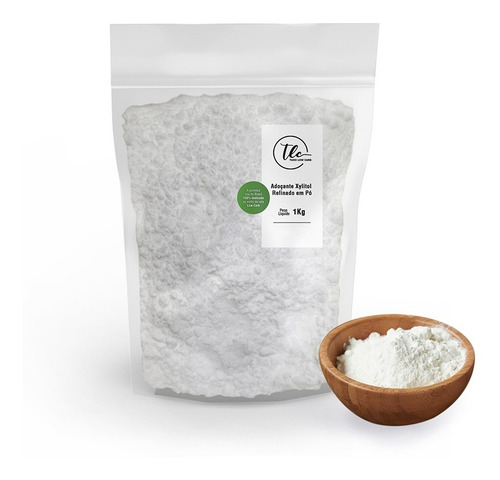 Xylitol Xilitol Refinado Pó 3kg Adoçante Natural 100% Puro