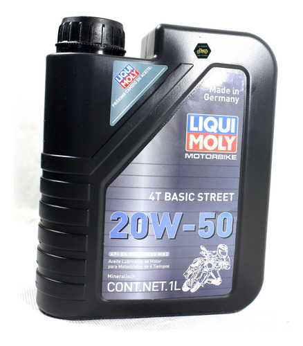 Aceite Liqui Moly 4t 20w50 Mineral Sn Plus/ma 1l