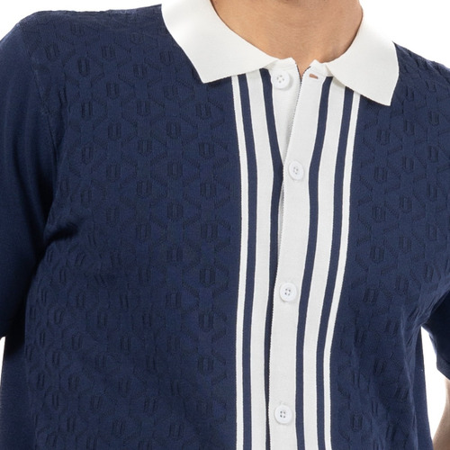 Playera Tipo Polo De Hombre Quarry Entretejida