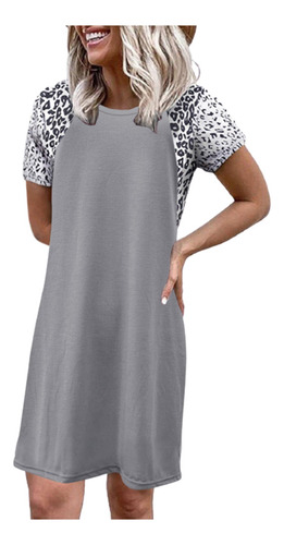 Camisas De Mujer Z Con Estampado De Leopardo, Manga Corta, H