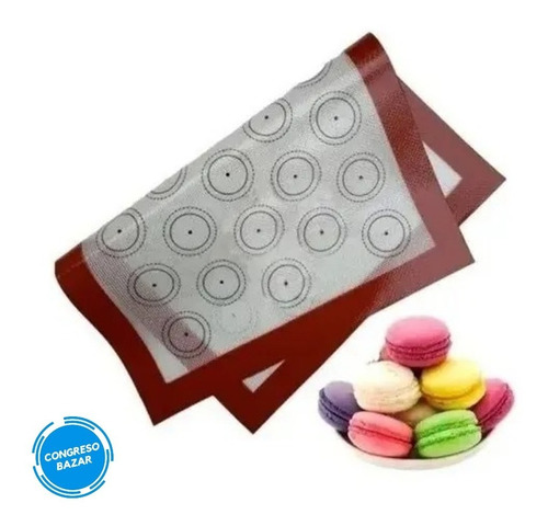 Placa Silicona 30x40 Antiadherente Profiteroles Macarons