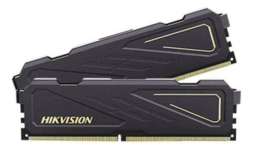 Memoria RAM gamer color negro 32GB 2x16GB Hikvision U10 Black Kit