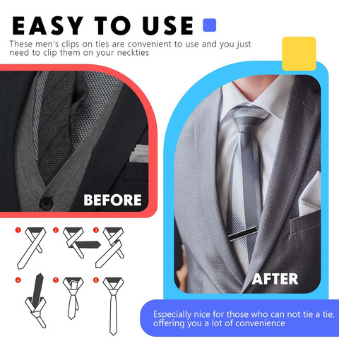 Juego De 20 Clips Clásicos Para Corbata Regular, Para Bodas