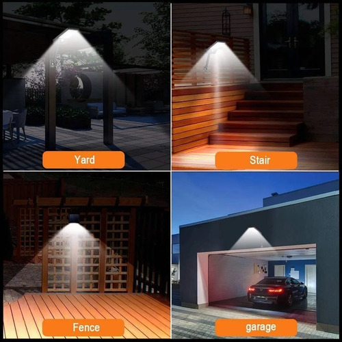 Imagen 7 de 7 de 48led Lámpara Solar De Pared Flexible 48led Negro 2pack
