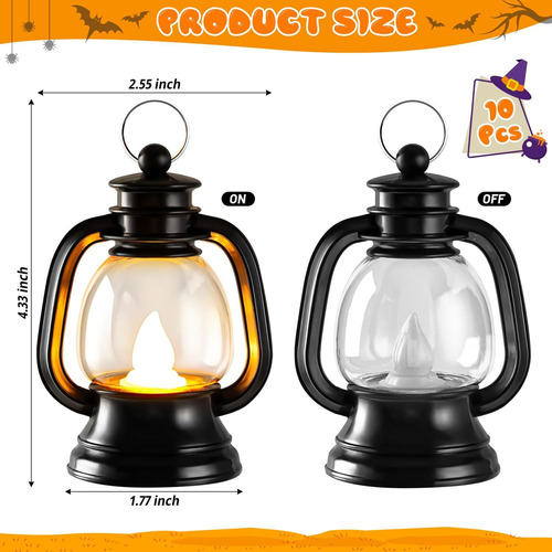 12 Pcs Mini Linterna Halloween, Centros De Mesa De Linterna