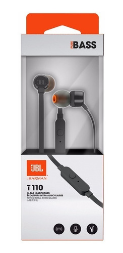 Pack X2 Unidades Auricular Originales Jbl T110 Pure Bass Mic Garantia Oficial