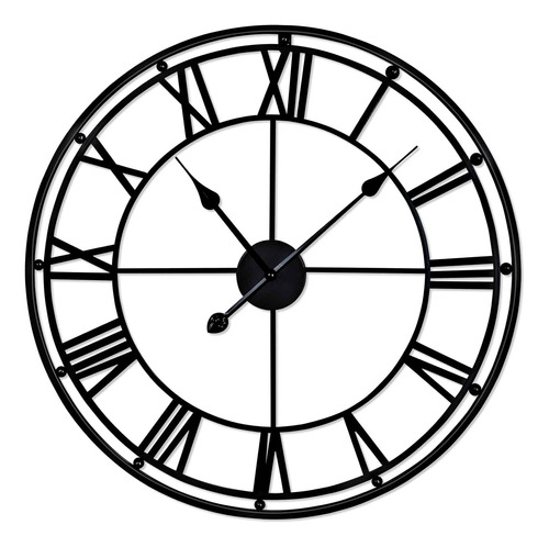 Wangiro Reloj De Pared De Metal De 24 Pulgadas, Reloj De Par