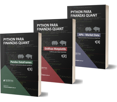 Libros Aprendé Python Desde 0 Trading Quant - Combo 3 Tomos