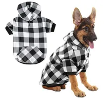 Comprar Sudadera Con Capucha Para Perros A Cuadros Ropa Para Mascota